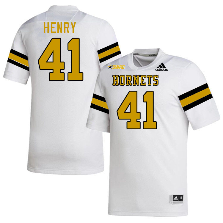 Alabama State Hornets #41 Za'lien Henry College Football Jerseys Stitched Sale-White